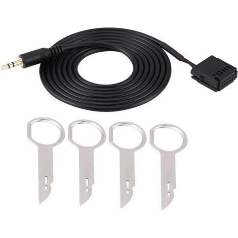Adaptador de cable auxiliar de audio para coche SUNXURY para Ford Mondeo Fiesta 6000CD con llave y herramienta de extracción de CD. (1/5)