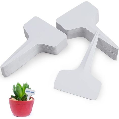 100 Étiquettes en T Réutilisables pour Jardin Extérieur (1/4)
