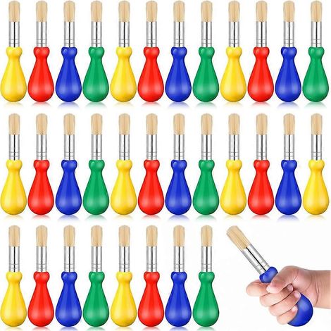 36 pinceaux pour enfants, grands pinceaux faciles à prendre en main, pinceaux de couleur en vrac pour les projets artistiques et de bricolage de la rentrée scolaire (1/5)