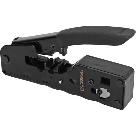 RJ45-Crimpzange für 6P- und 8P-Crossover-Kabel, Ethernet-Crimpzange mit Abisolier- und Schneidfunktion für RJ11-, RJ12-, Cat5-, Cat6- und Cat7-Stecker. (1/5)