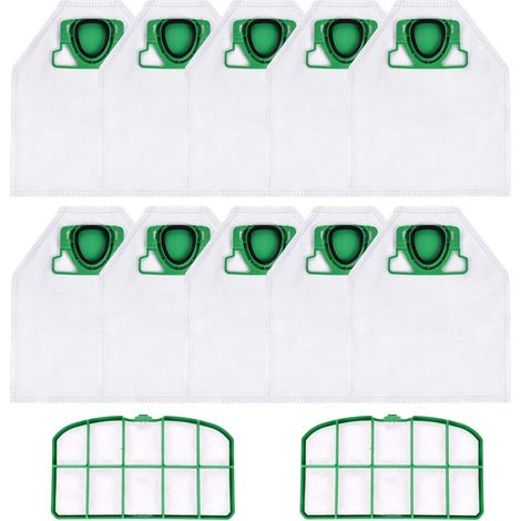 Sacs aspirateur pour VK200 FP200 10 pièces avec filtres moteur pour nettoyage maison et remplacement quotidien (1/5)