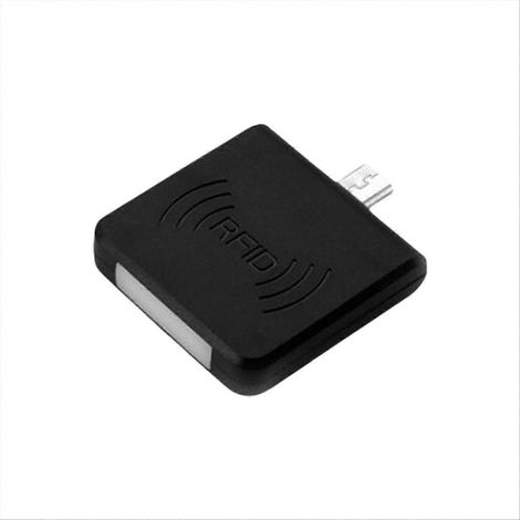 Lecteur de cartes RFID portable miniature 125 kHz, compatible USB, pour smartphones Windows 8 et Android OTG (noir). (1/5)