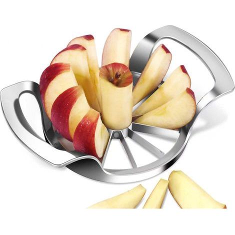 Apple corer, extra-large 12-blade apple slicer and corer, heavy-duty stainless steel apple cutter and separator (1/5)