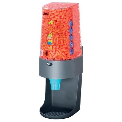 uvex Dispenser "one2click" gefüllt mit uvex com4-fit: Grau (1/2)