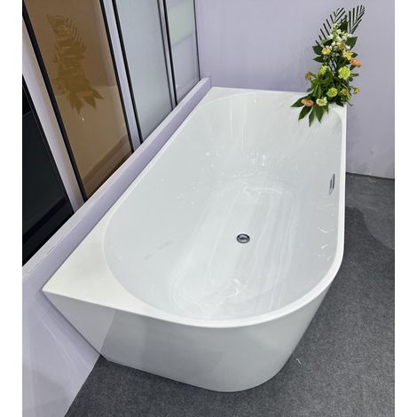 Azura Home Design – Baignoire simple acrylique 170x75 cm – Installation facile – Finition brillante – Siphon et bonde inclus (1/5)