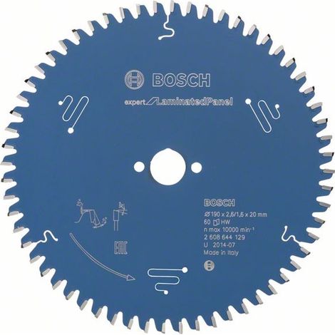 Bosch HM-Sägeblatt 190x2,6x20 Z60 2608644129 Expert for Laminated Panel