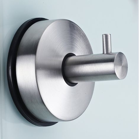 Suction Cup Hook Bathroom Stainless Steel Towel Holder Suction Cup Dishcloth Hanger Powerful Shower Hooks Wall Mounted Kitchen Bath Bedroom 2 pieces (1/5)