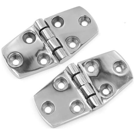 Lot de 2 charnières de porte en acier inoxydable 316 marin durable pour bateau, yacht, camping-car, caravane (1/5)