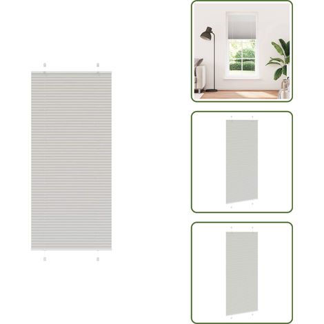 Plissee Hellgrau 100x200 cm Stoffbreite 99,4 cm Polyester - Plissee - Plissees - Faltrollo - Jalousie (1/5)