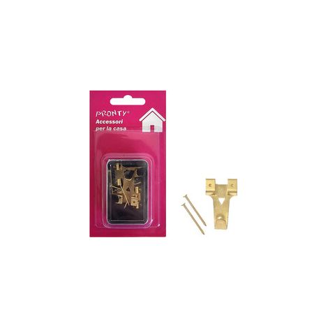 GANCIO P/QUADRO X N.1 ACC OTT C/SPILLO CF 10PZ Q.TA 12