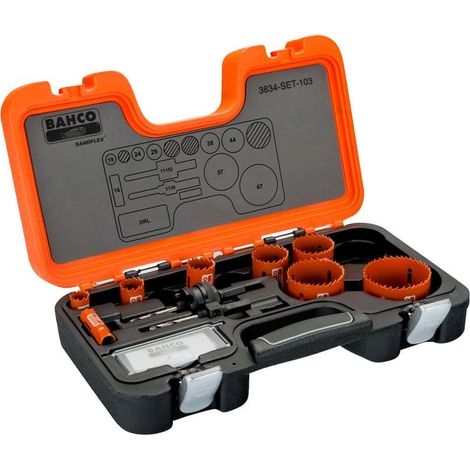 Jeu de scies trépans bimétal Sandflex 16-67 mm (11 pcs) - BAHCO 3834-set-103