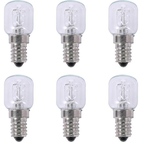 6 ampoules halogènes E14 haute température 500 degrés 25 W pour four à bulles (1/5)