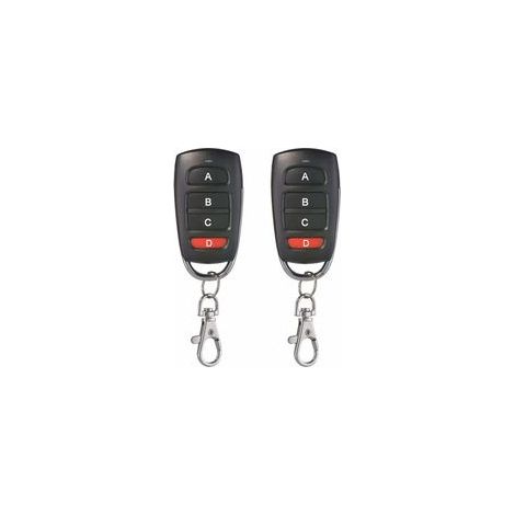 Lot de 2 Universel Porte De Garage Clonage Clé Fob Télécommande 433 MHz 4 bouton Cloner pour Porte de Garage Porte Électrique etc (1/4)