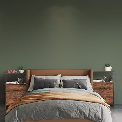 Industrielles nachttisch set 2 stuck rustikales holz und metall