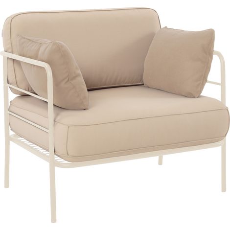 Selsey Preggel Gartenstuhl mit wasserabweisendem Stoff, Beige/Creme (1/3)