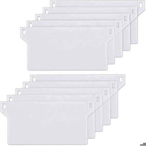 Plaques de lestage pour store californien – 125 x 48 mm – Plastique blanc imperméable et antirouille – Lot de 10 (1/5)