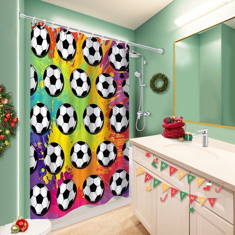 Kit rideau de douche en polyester 180x180 design polyester pour salle de bain pour une touche de gaieté et de couleur (1/5)