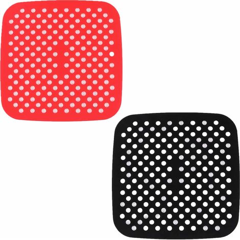 2 pièces tapis de machine à frire réutilisables antiadhésifs en silicone lavable lave-vaisselle pour revêtement de four accessoires de cuisson résistants à l ' huile doublure de plateau de machine à (1/5)