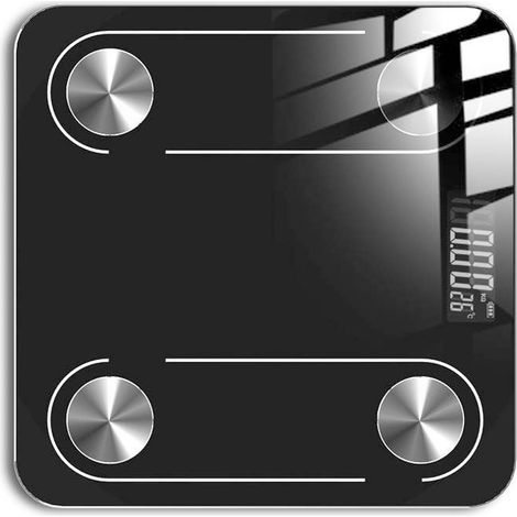 Balance connectée Bluetooth avec écran LCD sensible et affichage clair du poids corporel, mesure automatique et précise. (1/5)