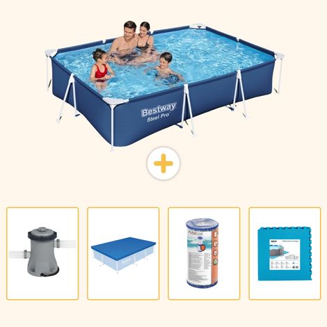 Bestway Bestway Steel Pro Rectangulaire - 300x201x66 cm - 5-pièces S254 (1/5)