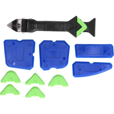 Kit de calfeutrage 5 en 1 multifonction, grattoirs à angle avec lame souple pour retrait de colle à domicile (1/5)
