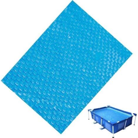 Bâches Bulles Piscine Solaires Rectangulaire/carré Couverture de Piscine Solaire, Protecteur Couvercle De Bain à Remous Anti-Pluie Anti-poussière Protection UV Jardin Extérieur - 220x150cm (1/4)