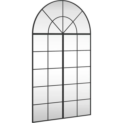 Miroir mural noir 80x140 cm arche fer vidaXL (1/5)