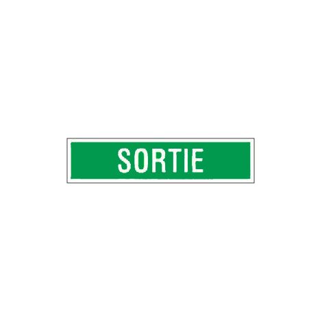 Panneau Sortie (vert) - Rigide 330x75mm - 4120881 (1/3)