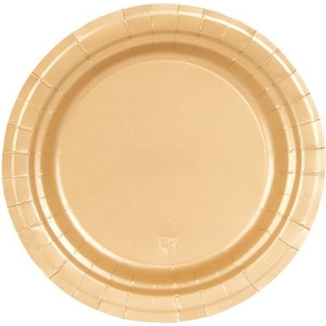 16 assiettes en carton doré mat, 22 cm, design festif, idéales pour anniversaire, mariage et Noël