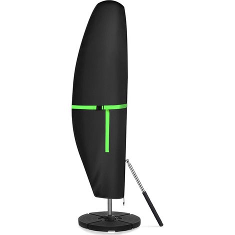 Housse de protection pour parasol à mât et parasol déporté de 2 à 4 m, protection contre les intempéries, les UV et le vent. (1/5)