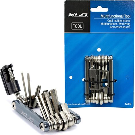 Coffret d'outils (couteau de poche) XLC TOOL TO-M07, 15 fonctions, outil multifonction