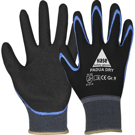 Hase PADUA DRY, Montagehandschuh aus Nylon/Nitril/Nitrilschaum, Größe 6 10 Stk
