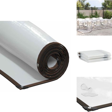 Bâche transparente avec œillets 4x10 m polyéthylène - Bâche Transparente - Bâches Transparentes - Bâche Claire - Bâche Transparente Robuste (1/5)