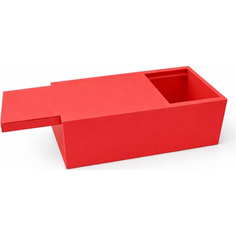 Scatola organizer rossa con coperchio scorrevole per piccoli oggetti (1/3)