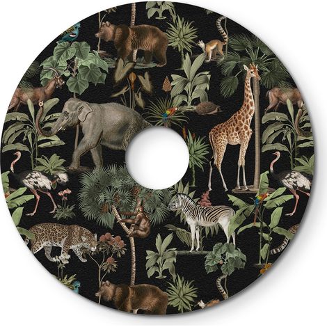 Paralume mini piatto Ellepì con animali della giungla 'Wildlife Whispers', diametro 24  - Made in Italy