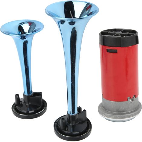 Kit Trompe d'Air Double avec Compresseur 130dB 530/680Hz 12V Universel pour Camion, Voiture, SUV, Bateau (1/5)