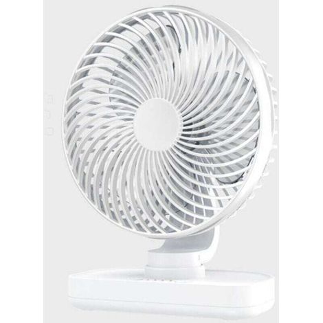 Bardusch-Ventilateur de bureau USB silencieux 4000 mAh - 4 vitesses. sans fil. inclinaison à 90° - Ventilateur compact portable pour le bureau. la maison et les pique-niques - Très silencieux (1/4)