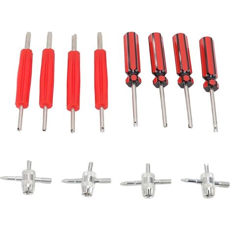 Tool of installation of removal of rod of Valve of tire, key simple and Double head universal for car truck motorcycle bicycle 12 pieces (1/5)
