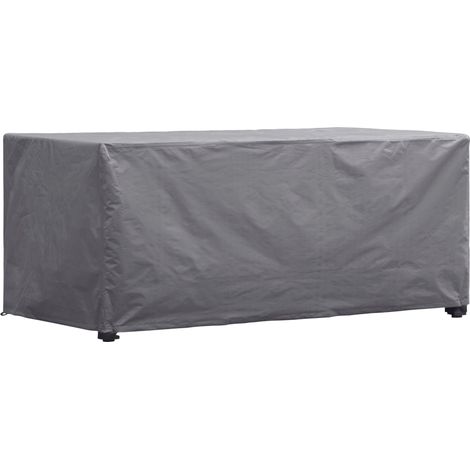 Perel Wasser- und UV-beständige Schutzhülle für Gartentisch 165 x 105 x 75 cm, robuste rechteckige Abdeckung gegen Regen und Schmutz, atmungsaktives Gewebe, geeignet für Tische bis 160 cm