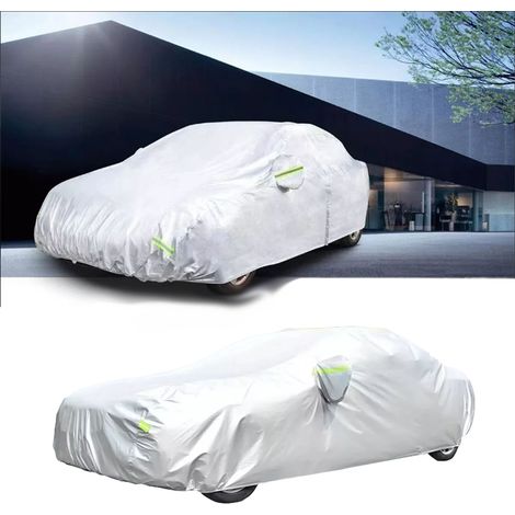 Housse de voiture extérieure 4,75 à 4,9 m aluminium renforcé antirecouvrement imperméable anti-poussière intempéries protection intégrale (1/5)