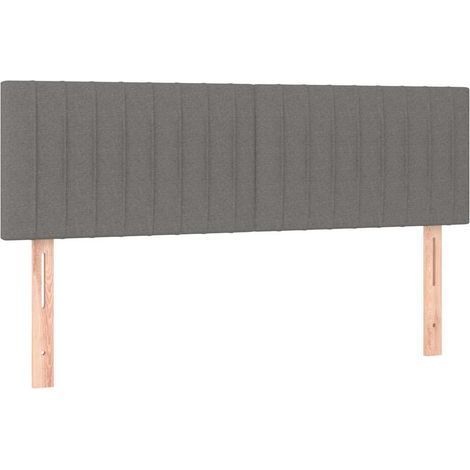 Maison Exclusive - Cabeceros tela gris oscuro 144x5x78/88 cm (1/5)