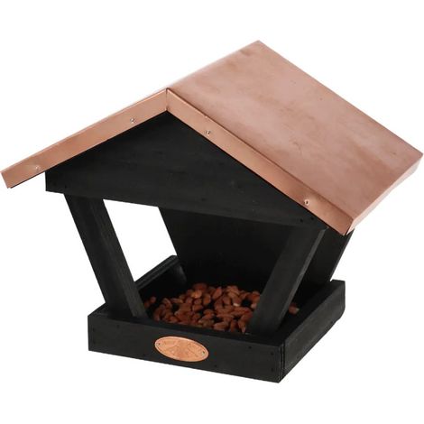 Mangeoire Murale Noire et Cuivre - 28,2 x 17,3 x H 22,5 cm - Livraison gratuite (1/5)