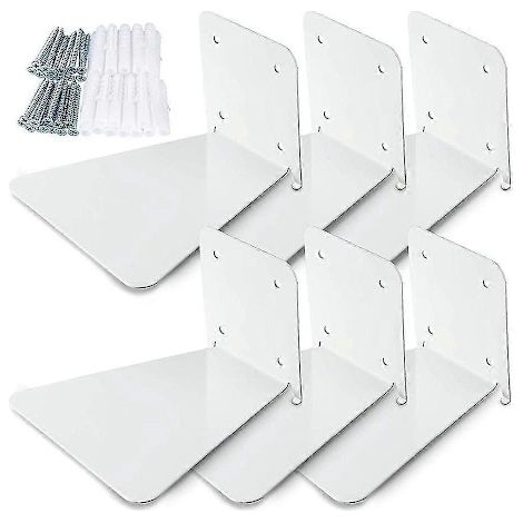 Étagère murale invisible et flottante, organiseur de livres, étagère perforée, compatible avec les murs blancs (1/5)