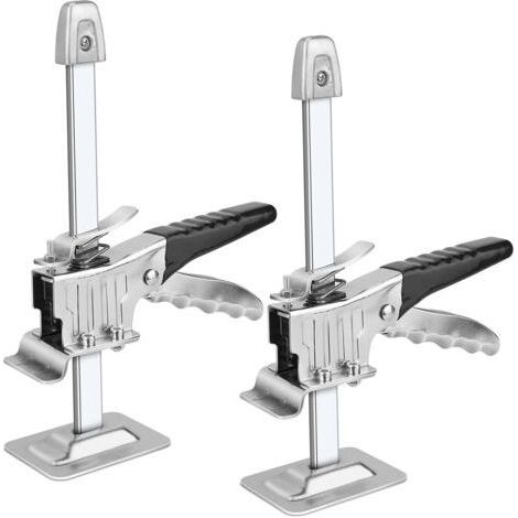 Lève-Plaques Manuel Outil de levage pour bras 2 pcs Outil De Serrage De Précision Du Bras Cric Multifonction pour Portes Fenêtres Armoires Placards (1/5)