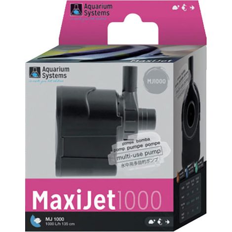 Pompe à eau submersible 1000 L/h – Silencieuse pour culture intérieure – Protection moteur contre surchauffe – Sortie 16 mm – Aquarium Systems (1/2)