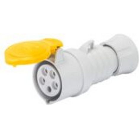 Presa Mobile Diritta IP44/54 2P+T 32A 100-130V Giallo 4H