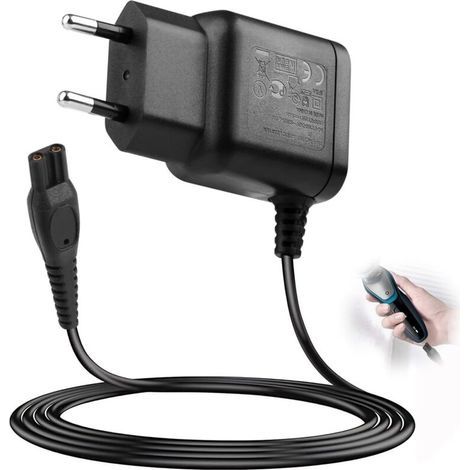 15V 0.36A 5.4W HQ8505 Chargeur Rasoir pour Philips 5000 MG5750 MG7790, MG7770, BG5020, Adaptateur Rasoir pour MG7720 Série, Tondeuse Barbe BG5020 avec Cordon d’Alimentation 1 M (1/5)