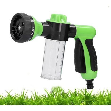 Pistolet Arrosage Avec Distributeur Savon 8 Modes Vert (1/5)