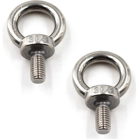 Golfare di sollevamento M16 in acciaio inox 304 – Confezione da 2 pezzi resistenti e anticorrosione per una movimentazione sicura