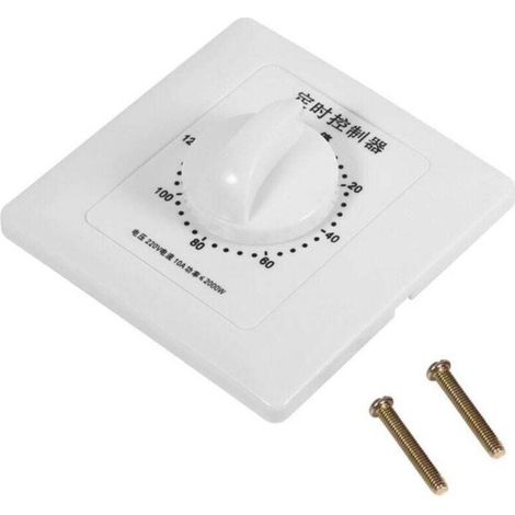 AC 220 V Interrupteur Minuterie Pompe Haute Performance Commande Électronique Compte à Rebours Mécanique à Minuterie Socket Time Switch 86 Panneau(120min) (1/4)